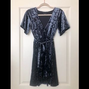 Navy Velvet Dress